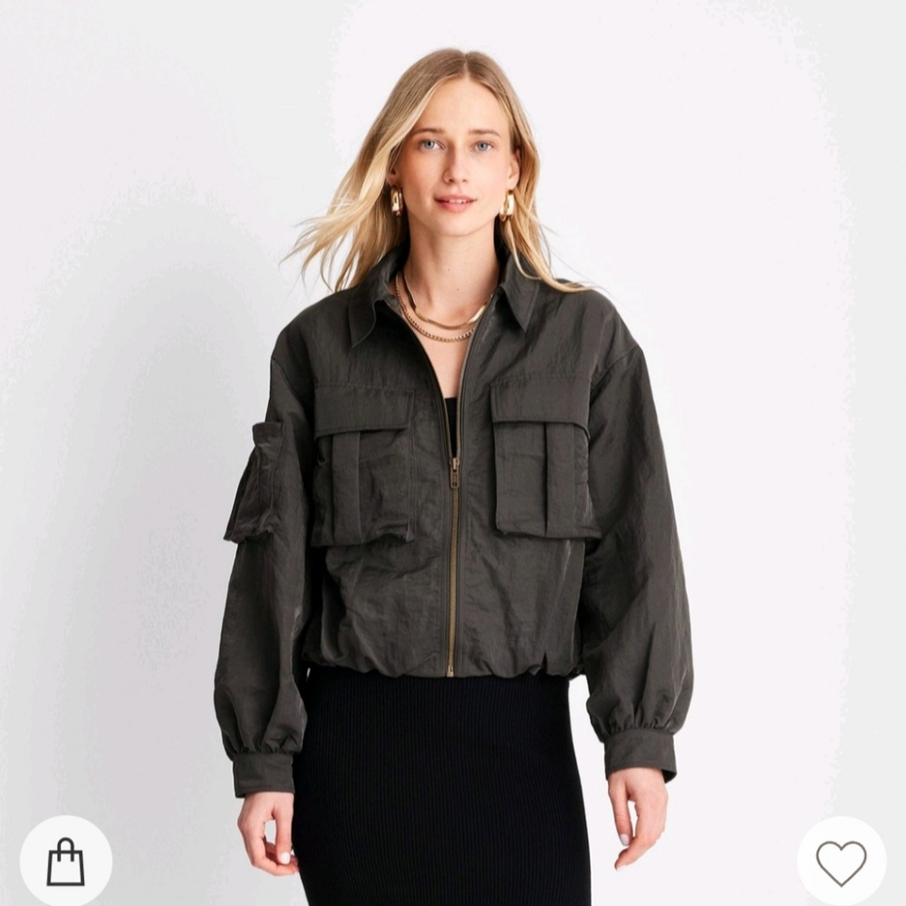Women's Nylon Utility Bomber Jacket Future Collective with Jenny K Lopez